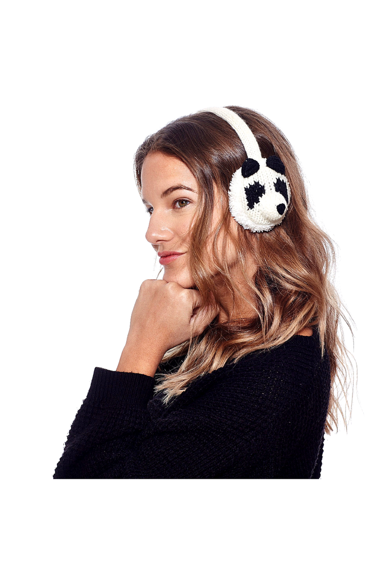 Panda Earmuffs, Alternate, color, White