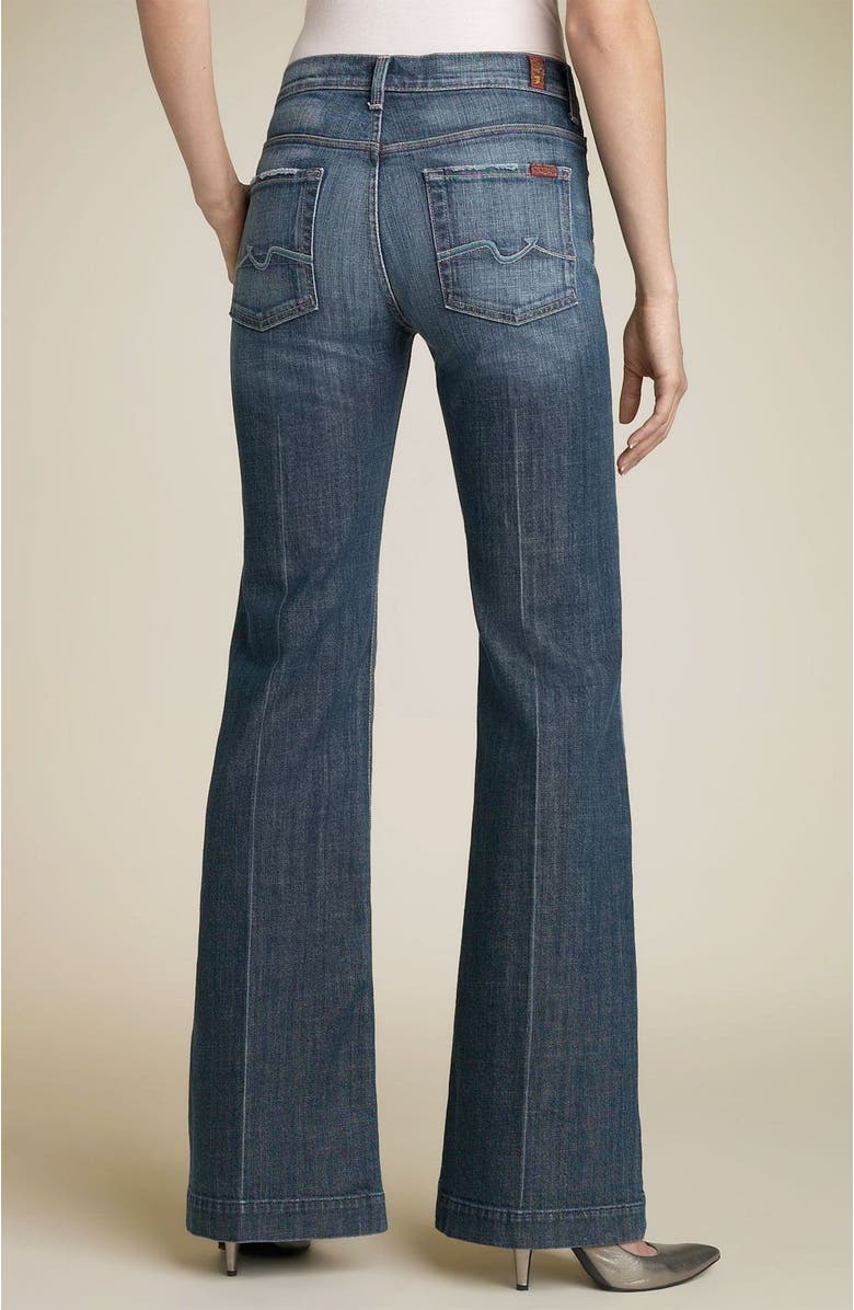 7 For All Mankind <sup>®</sup> 'Ginger' Wide Leg Stretch Denim Pants, Main, color, 