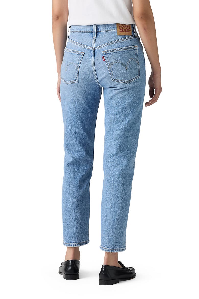 501® High Waist Crop Straight Leg Jeans, Alternate, color, NO REFEREE