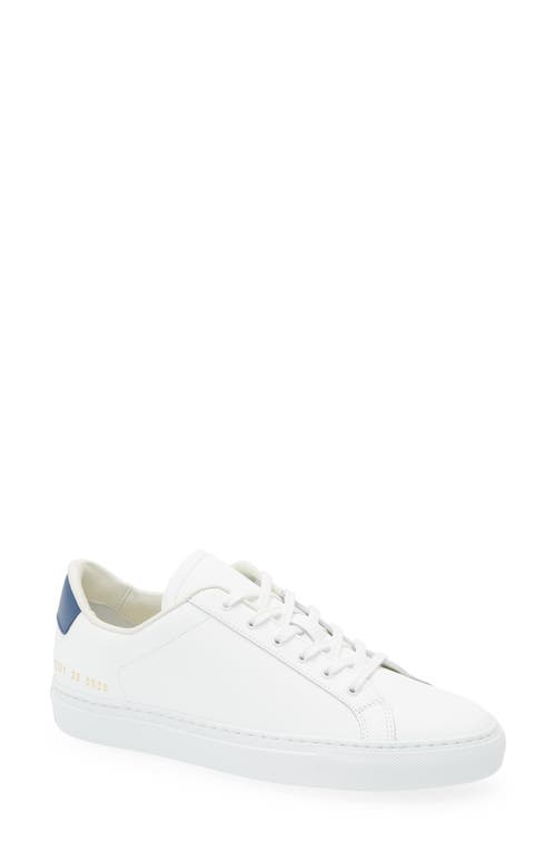 Common Projects Retro Low Leather Sneaker In White/navy