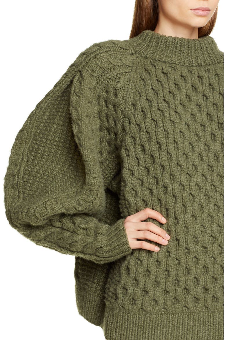 Orion Hand Knit Cashmere Sweater, Alternate, color, FOREST