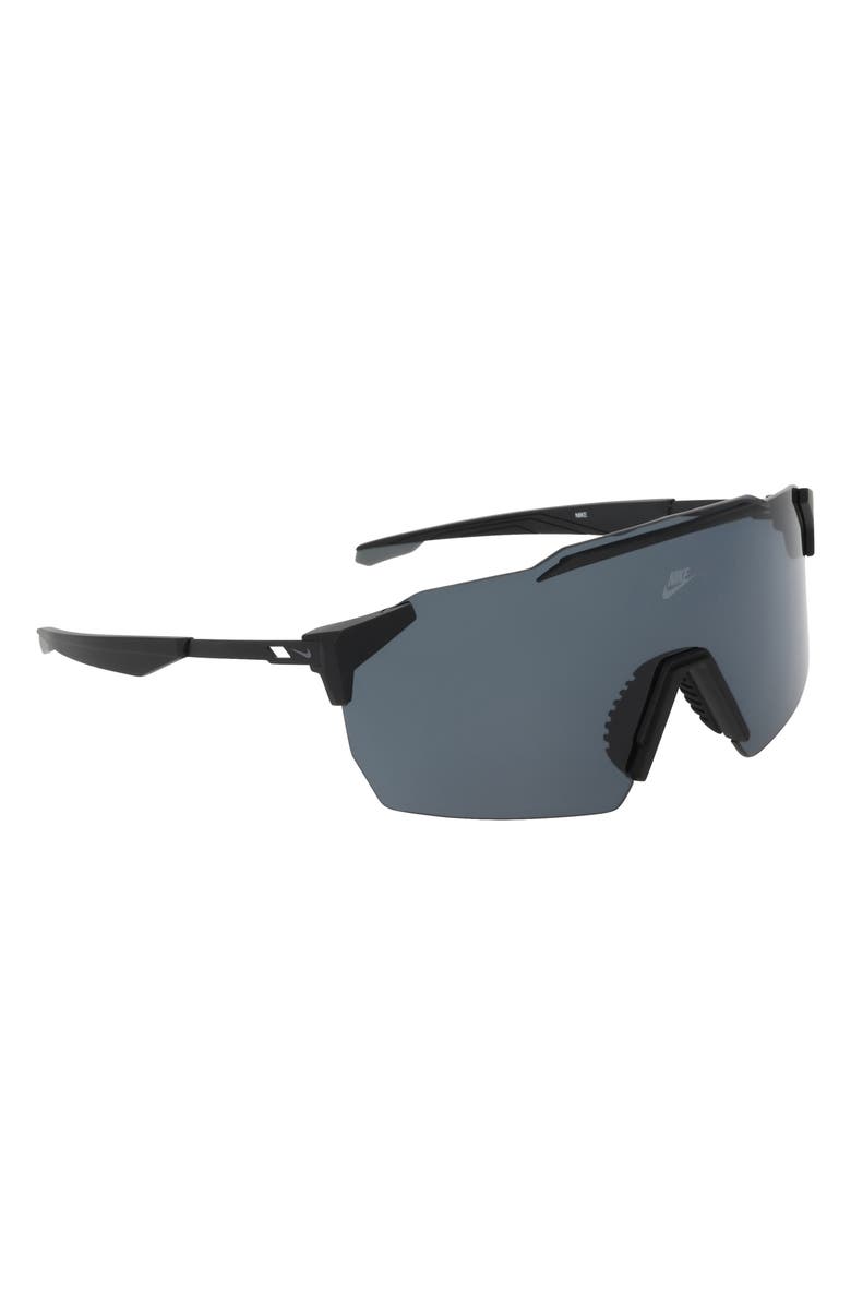 Nike Limitless 61mm Shield Sunglasses, Alternate, color, Matte Black / Grey