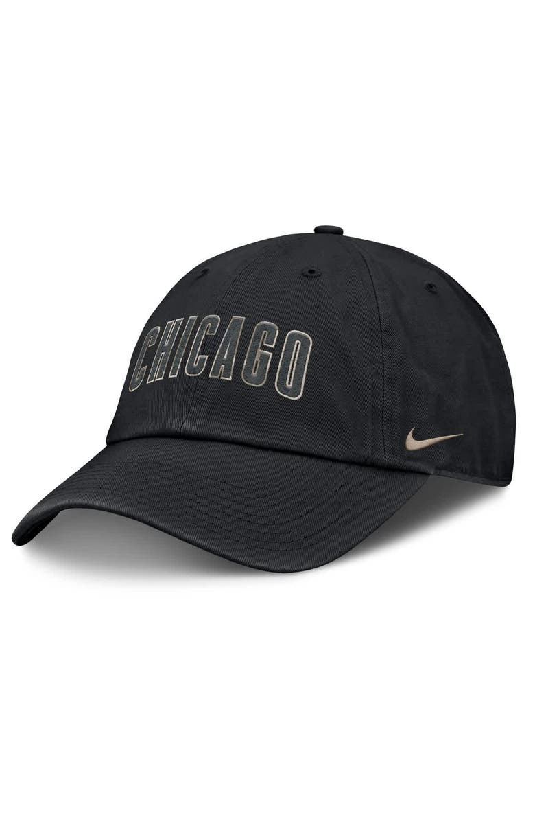 Nike Men's Nike Black Chicago Cubs Camo Pack Club Adjustable Hat, Main, color, Black