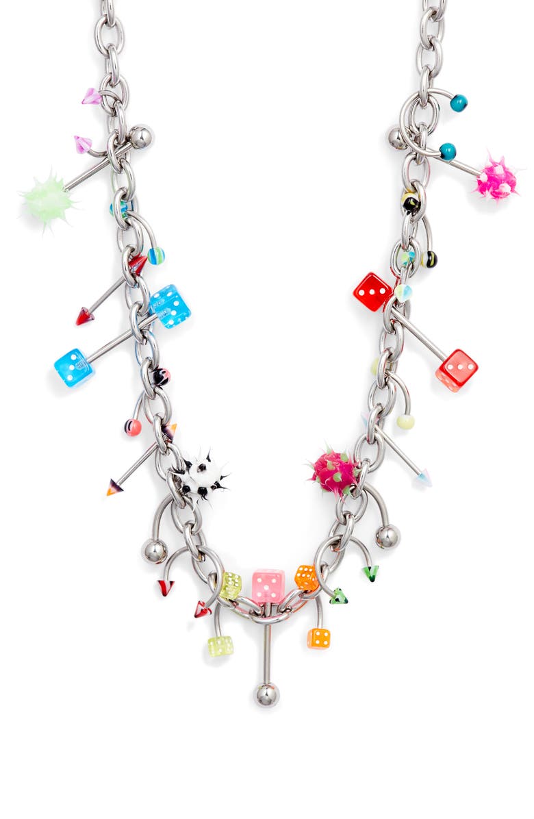 VIDAKUSH Piercing Necklace, Main, color, Silver