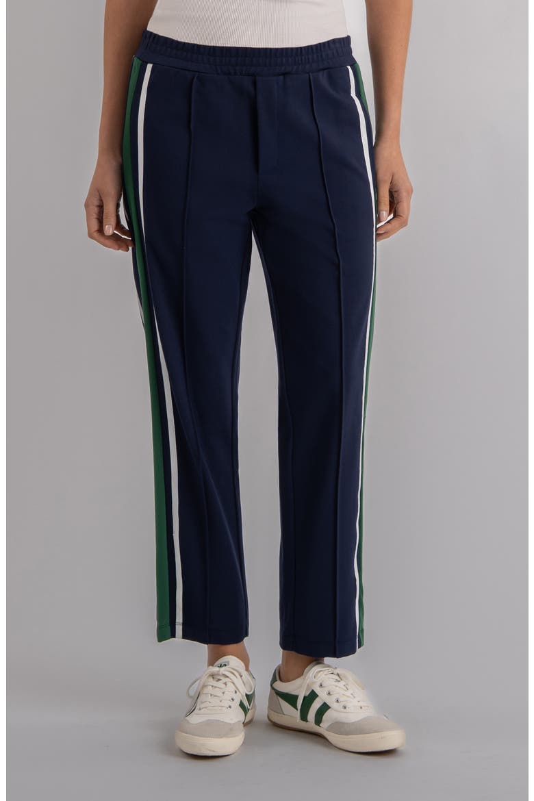 Copa Side Stripe Ankle Track Pants, Main, color, NAVY/ GREEN