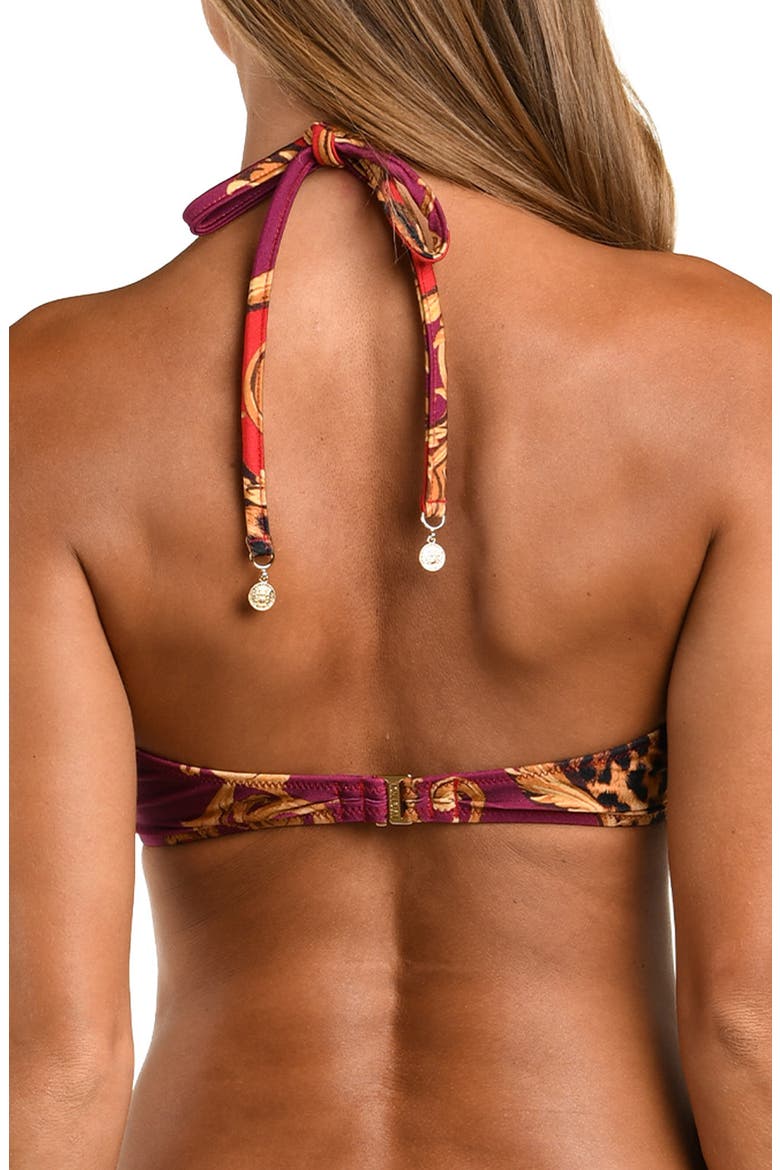 U-Wire Bandeau Bikini Top, Alternate, color, ROUGE