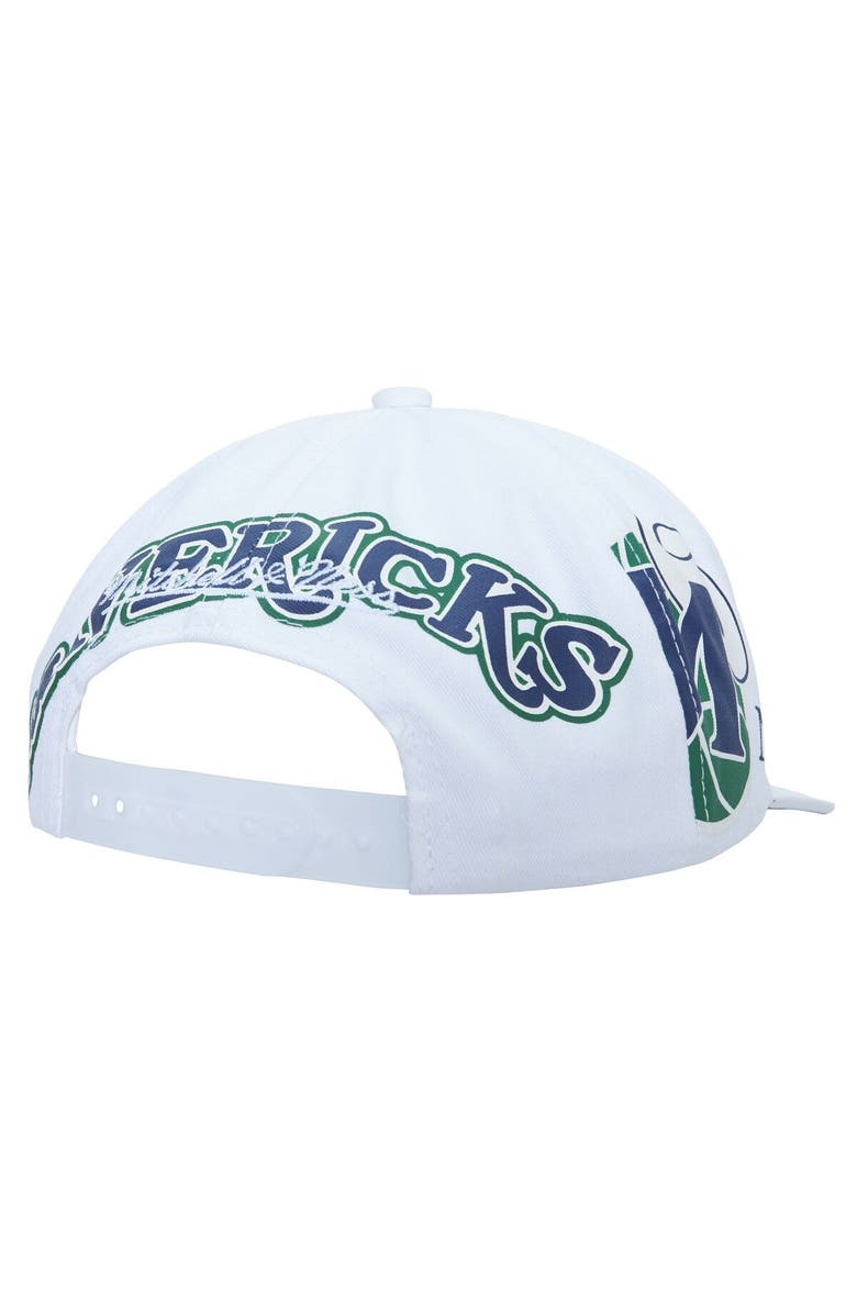 Mitchell & Ness Men's Mitchell & Ness  White Dallas Mavericks Hardwood Classics In Your Face Deadstock Snapback Hat, Alternate, color, 