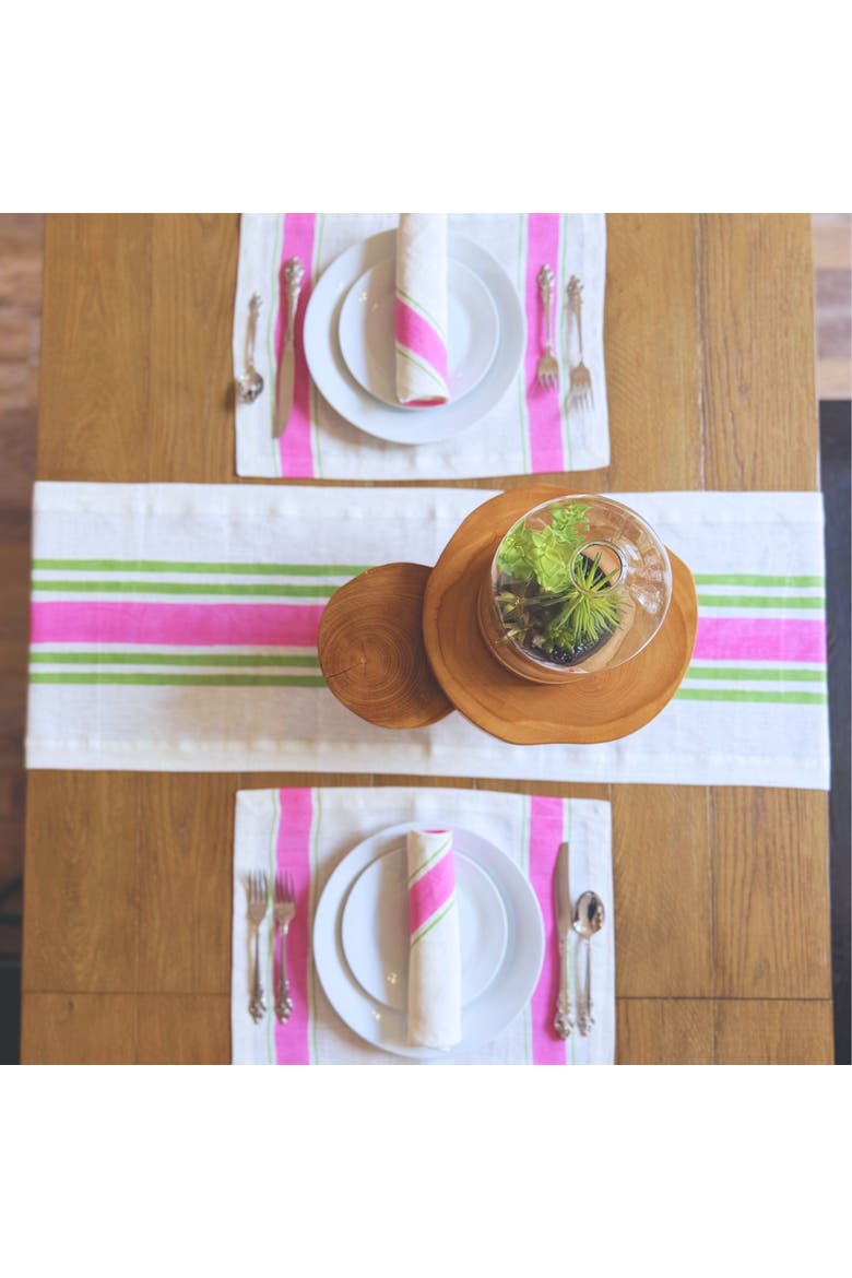 Leher Linen Placemats Set of 2, Alternate, color, Pink