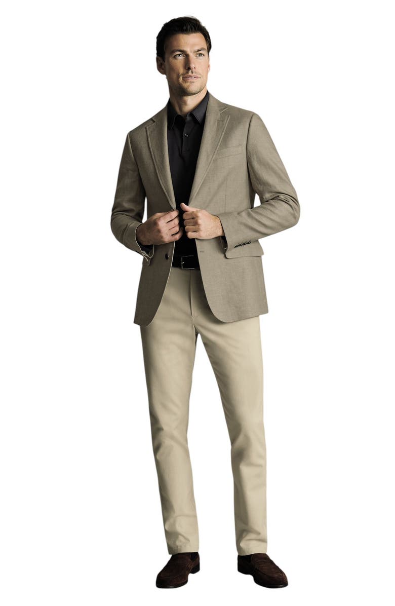 Charles Tyrwhitt Linen Cotton Jacket, Alternate, color, Limestone