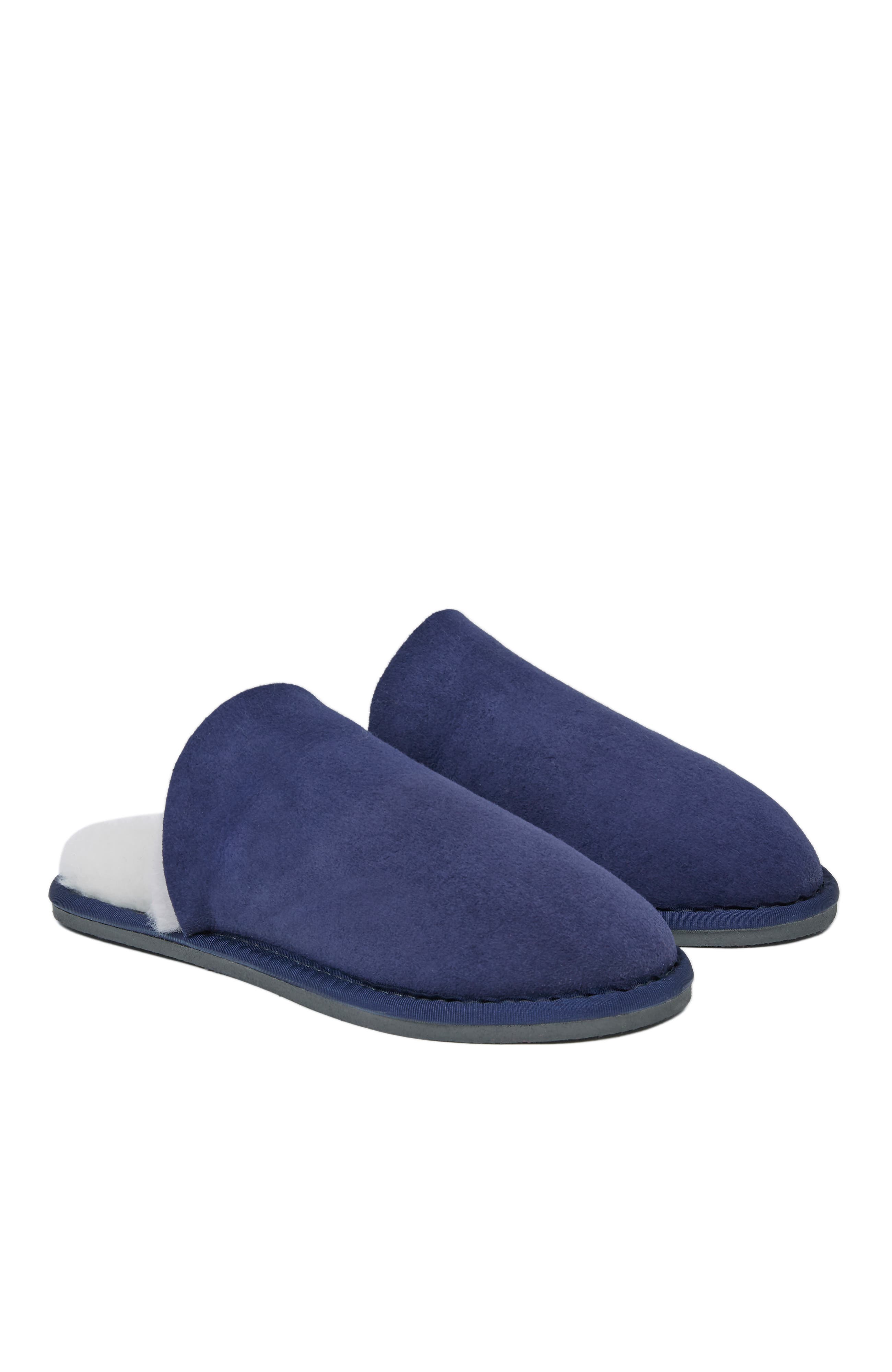 Celtic & Co. Ladies' British Turnback Mules, Alternate, color, Blue Iris