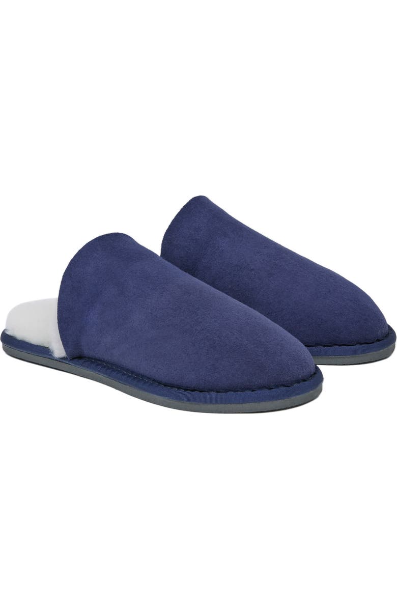 Celtic & Co. Ladies' British Turnback Mules, Alternate, color, Blue Iris