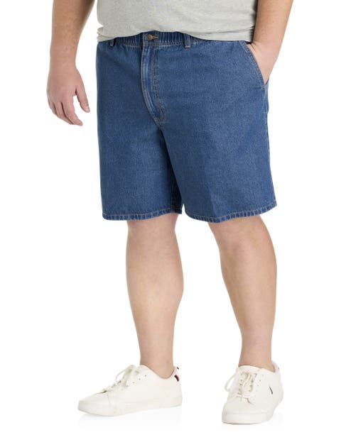 Big & Tall Elastic Waist Jean Shorts