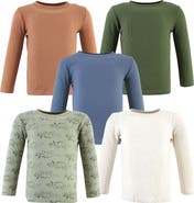 Hudson Baby Warm Long-Sleeve T-Shirt Collection 5-Pack