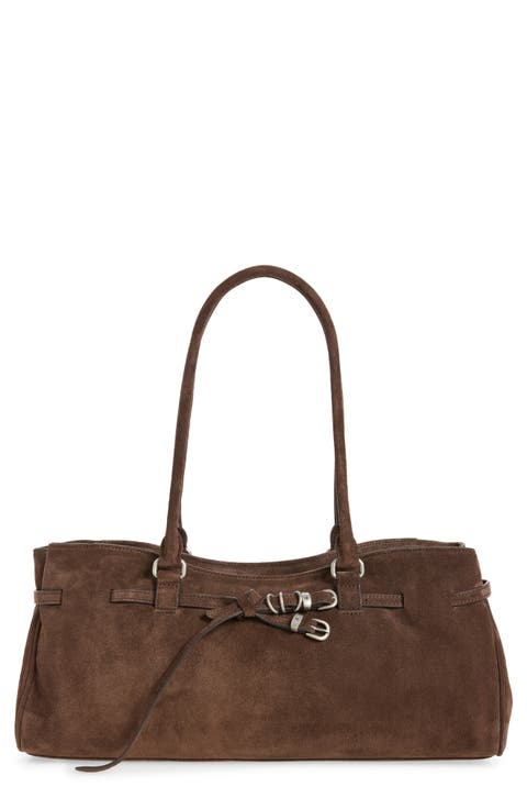 Soft Grandma Suede Shoulder Bag