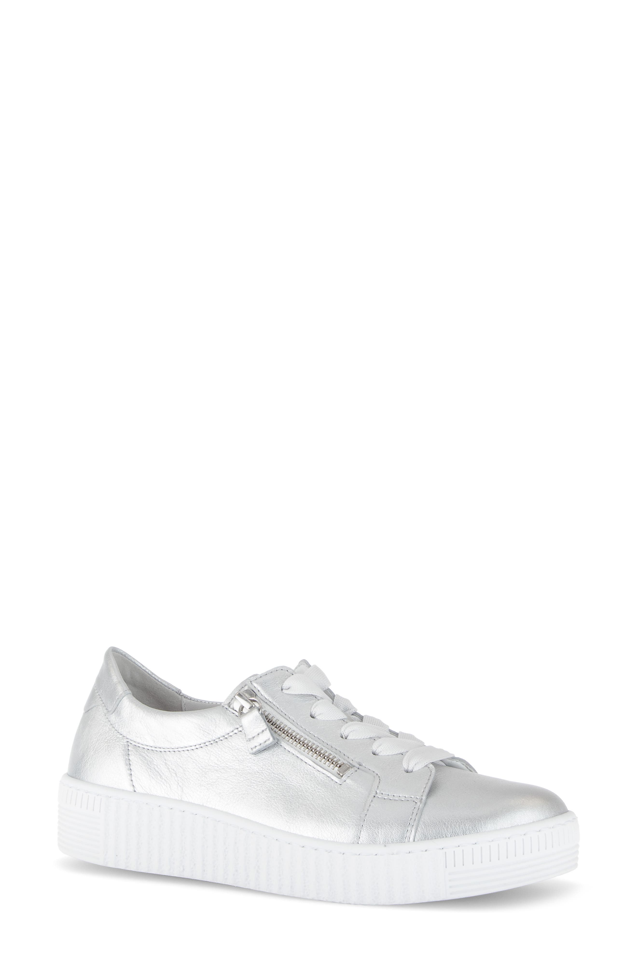 Gabor 63.334 Platform Sneaker, Main, color, Silver