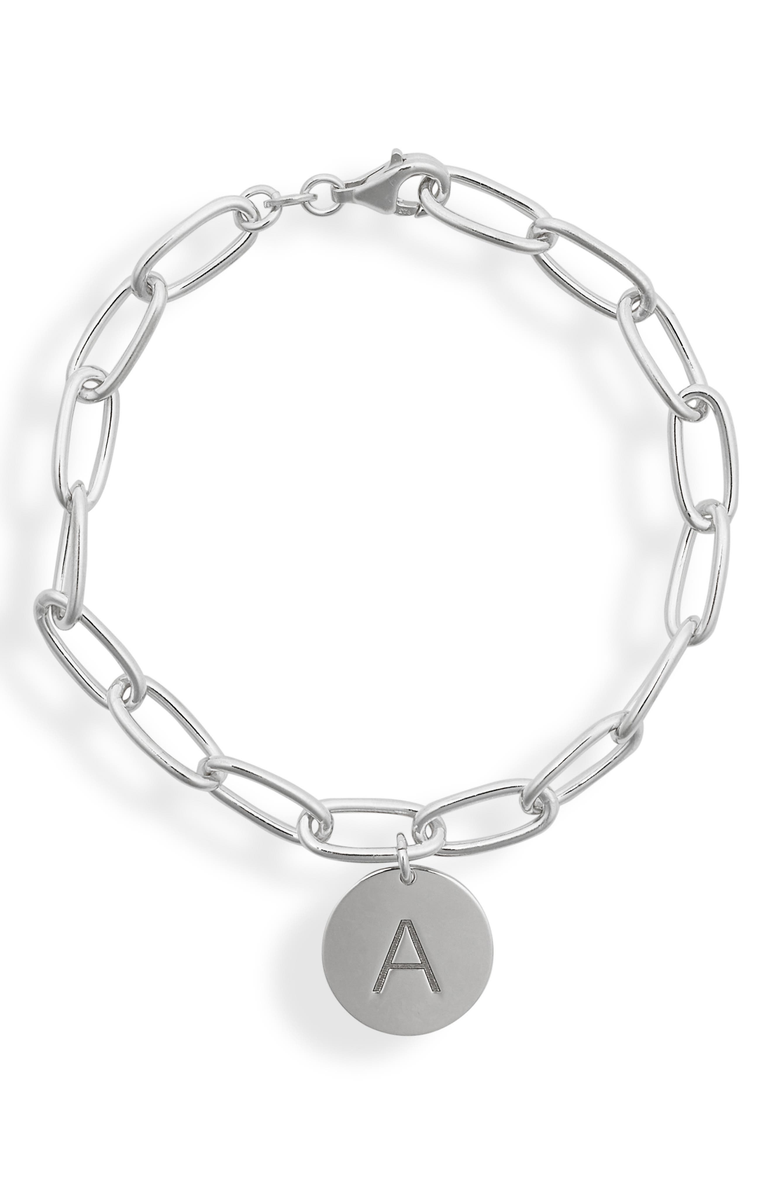 MESHMERISE Initial Disc Charm Bracelet