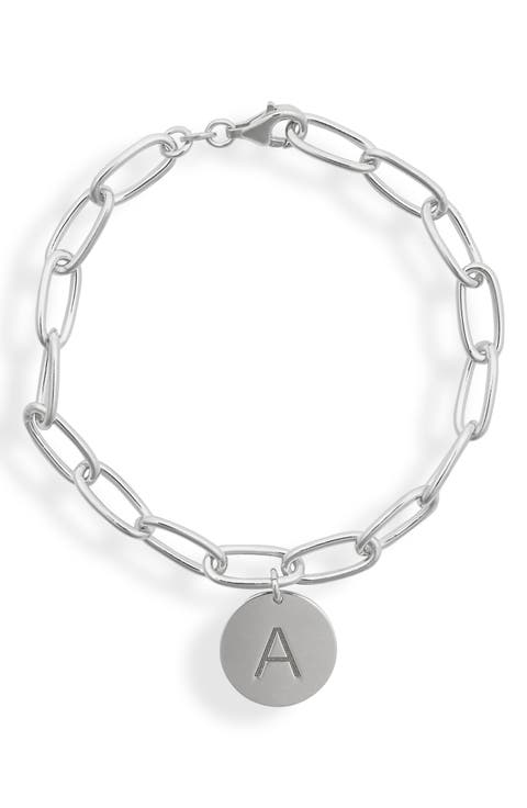 Initial Disc Charm Bracelet