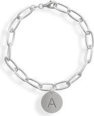MESHMERISE Initial Disc Charm Bracelet