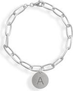 MESHMERISE Initial Disc Charm Bracelet