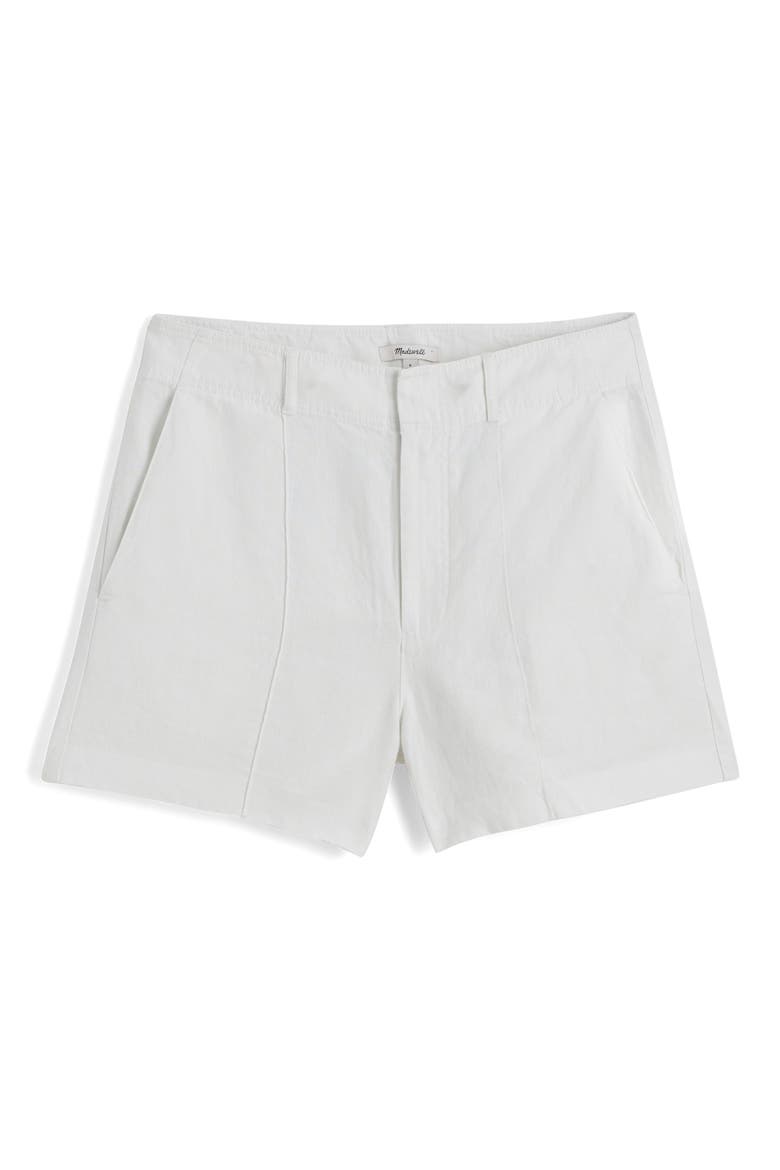 Pintuck Linen Shorts, Alternate, color, SALT