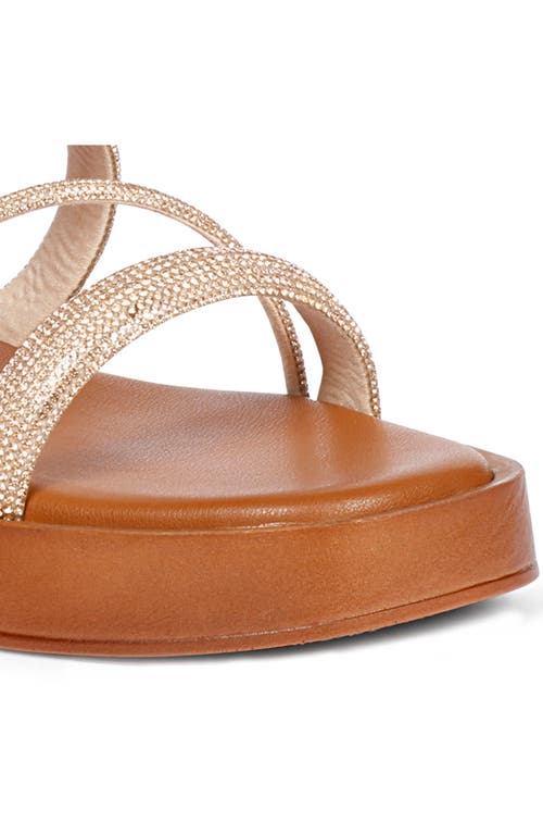 Saint G Ren Platform Wedge Slide Sandal In Champagne
