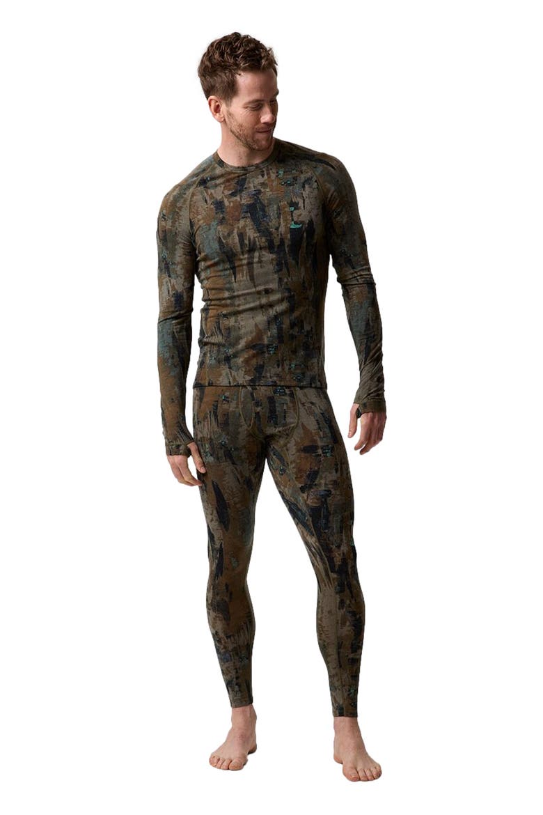Cedars Rws Merino Lt-Wt Baselayer Bottom - Men's, Alternate, color, Camo Pendula Print