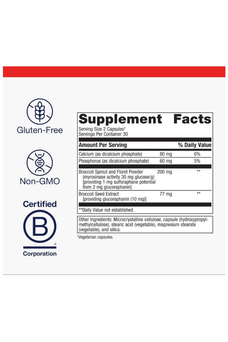 SulforaClear Advanced Detox Antioxidant Support Supplement 60 Capsules, Alternate, color, None