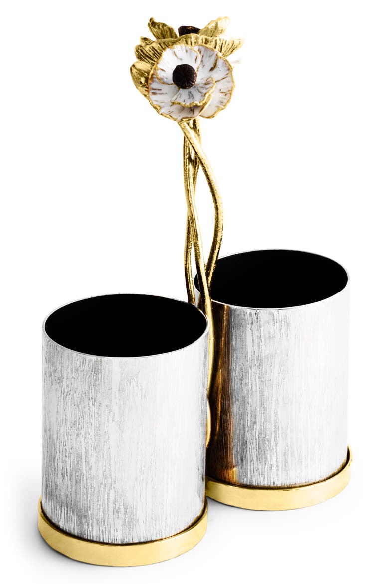Anemone Cutlery Caddy, Alternate, color, SILVER/ GOLD