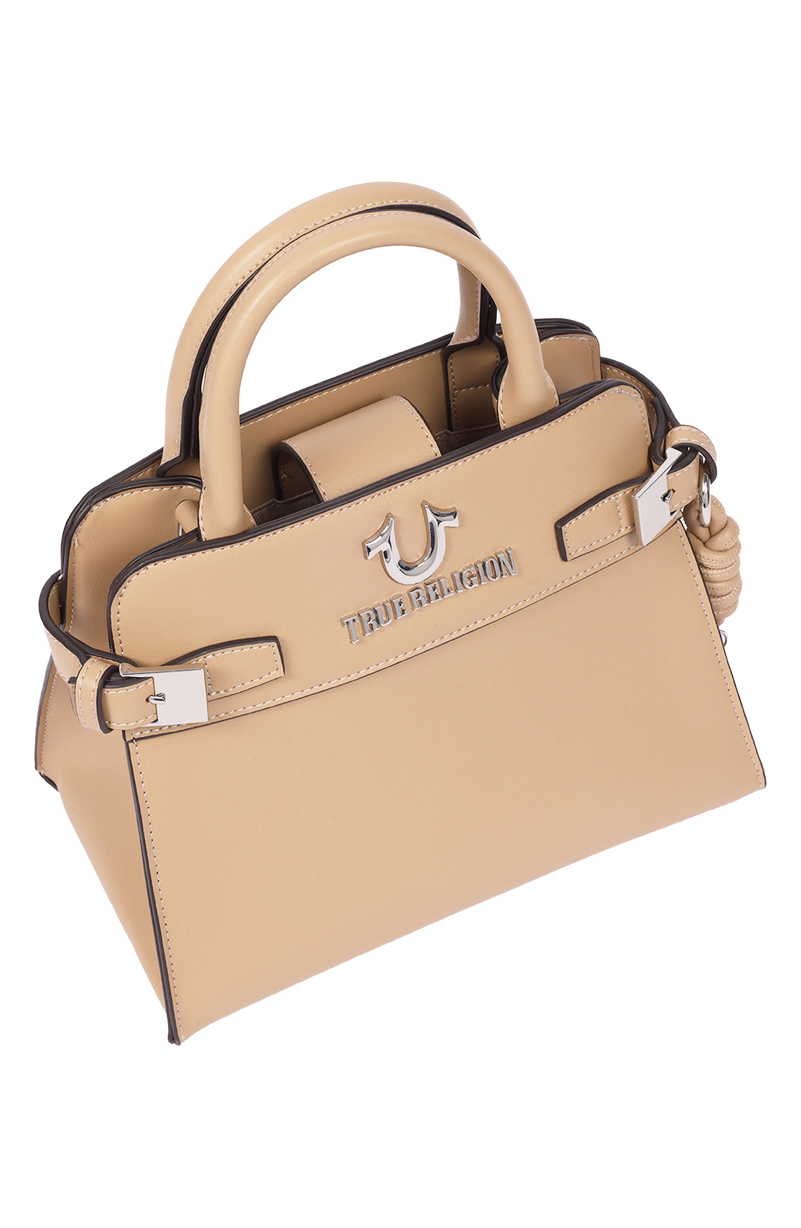 Beckham Faux Leather Belted Tote, Alternate, color, TAN
