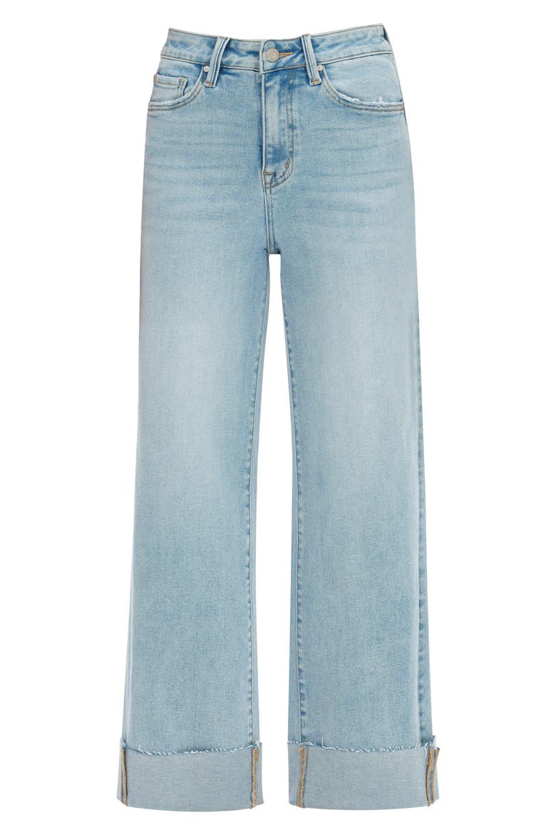 Zephyrine High Waist Cuff Wide Leg Jeans, Alternate, color, BABY BLUE