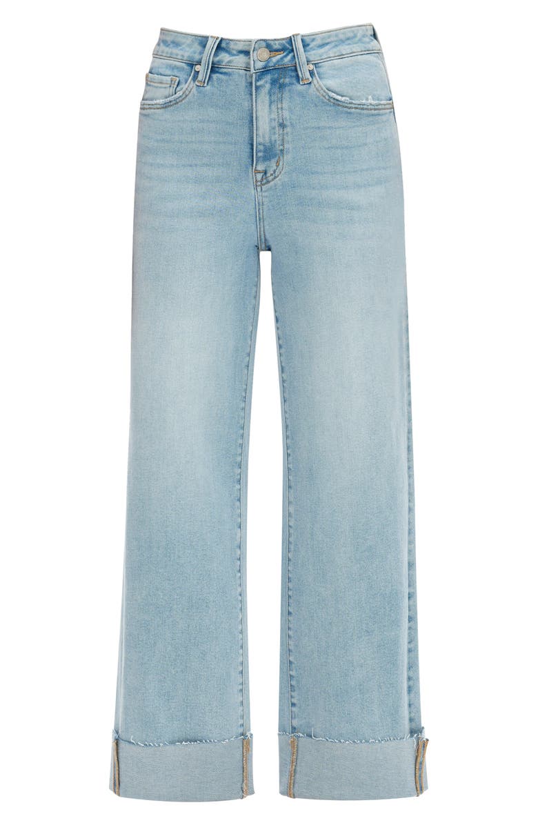 Bayeas Zephyrine High Waist Cuff Wide Leg Jeans, Alternate, color, Baby Blue