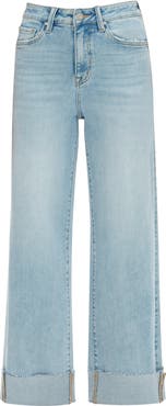 Bayeas Zephyrine High Waist Cuff Wide Leg Jeans