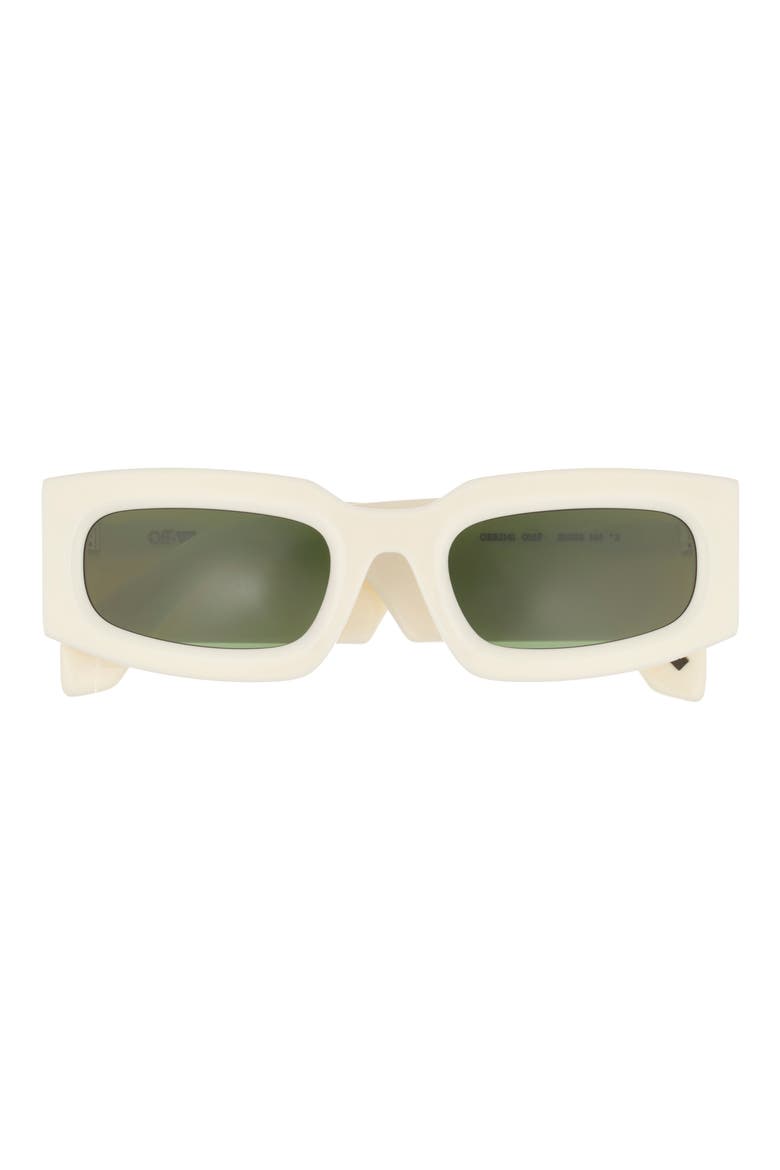 Cary 52mm Rectangular Sunglasses, Main, color, WHITE GREEN