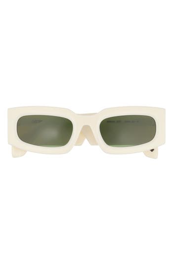 Off-white Cary 52mm Rectangular Sunglasses In White Green