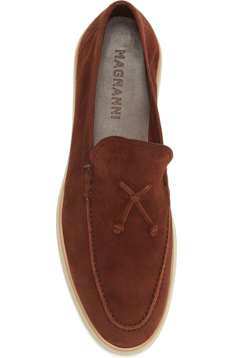 Magnanni Beignet Tassel Loafer, Alternate, color, Mid Brown