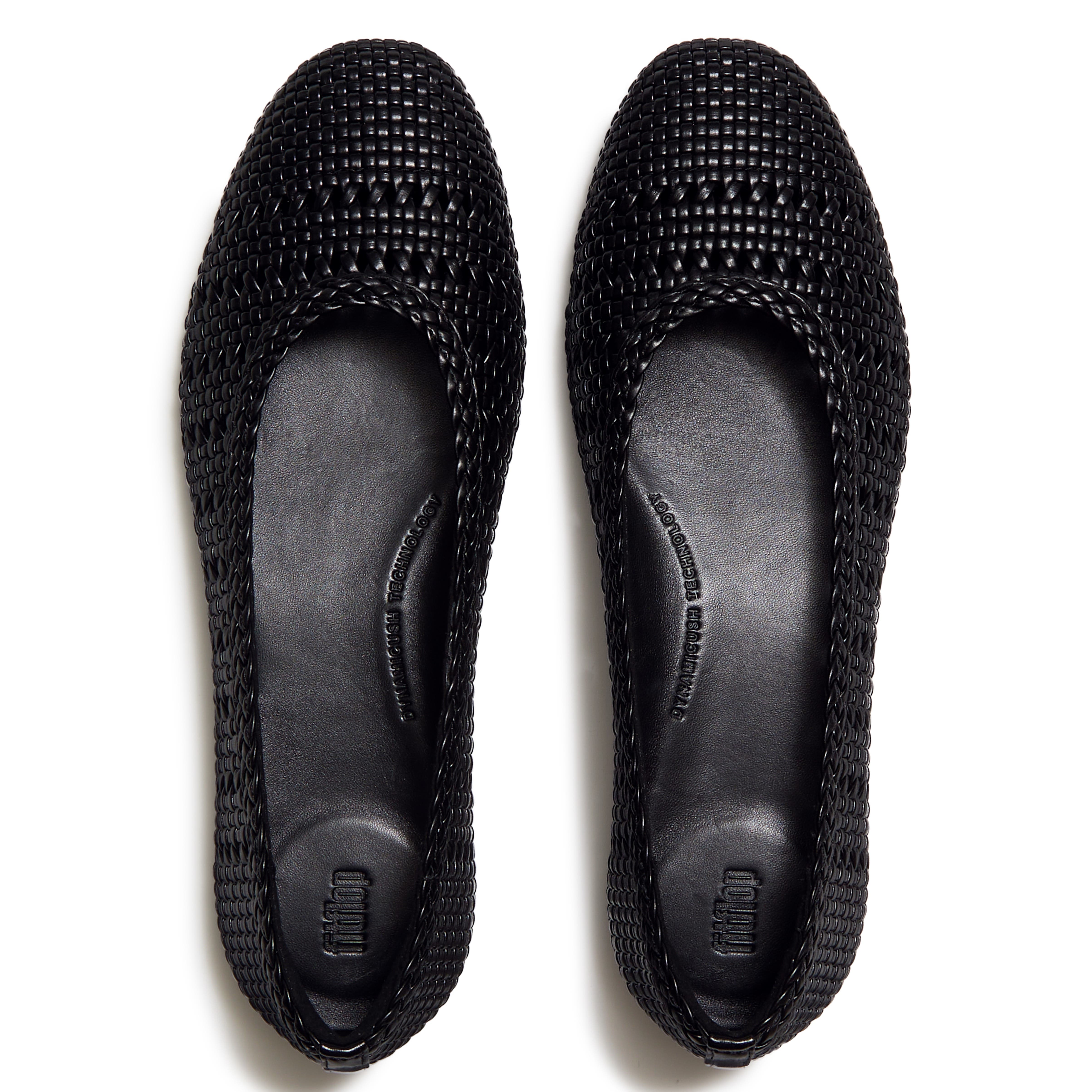 Delicato Woven Ballerinas Flats, Alternate, color, All Black
