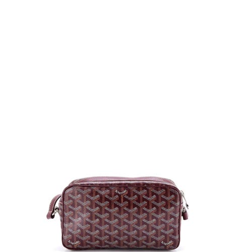 Pre-owned Goyard Goyard Cap Vert Bag Coated Canvas In Burgundy