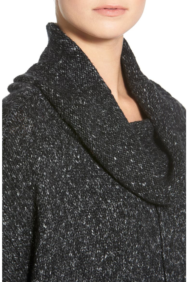 Cowl Neck Tunic Sweater, Alternate, color, CHARCOAL