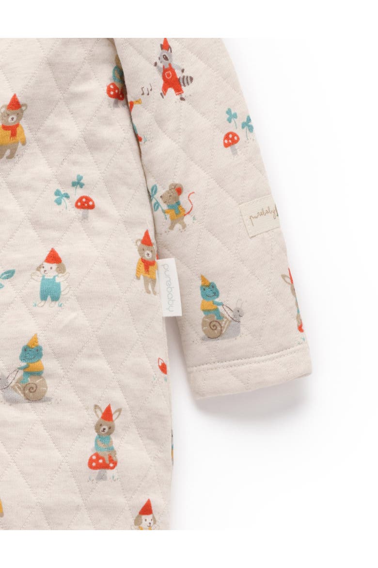 Quilted Footie, Alternate, color, Gnome Print