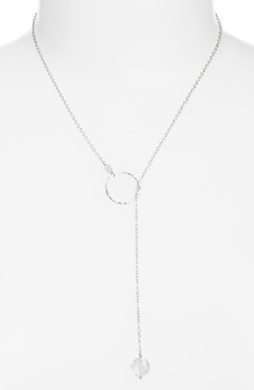 Nashelle Gwyneth Semiprecious Toggle Necklace In Silver