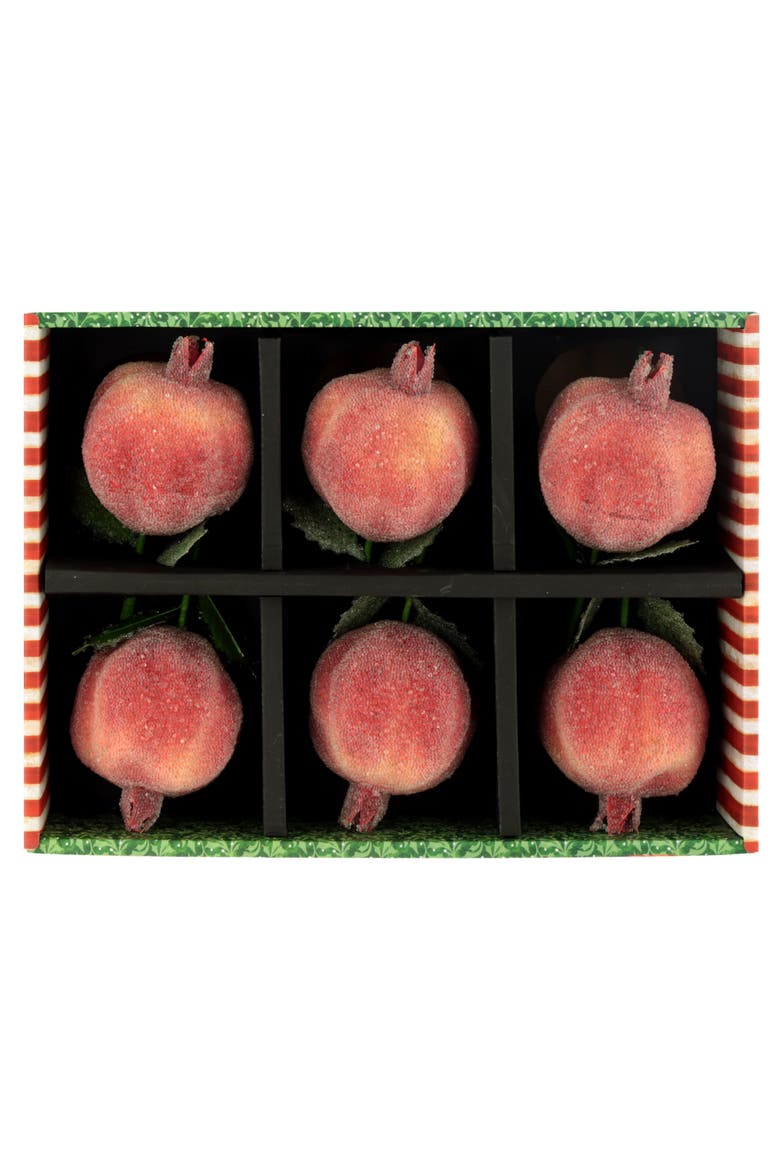 Christmas Pomegranate Pick , Box of 6, Alternate, color, Red