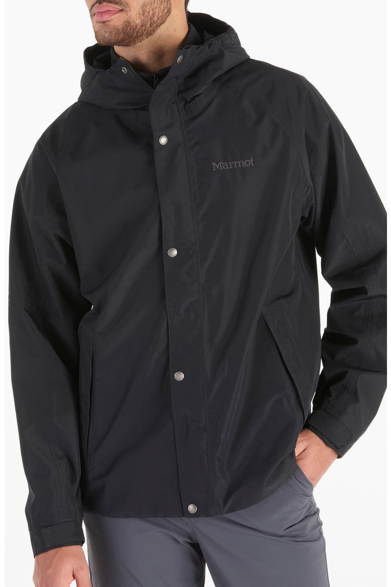 Cascade Waterproof Hooded Jacket, Main, color, BLACK
