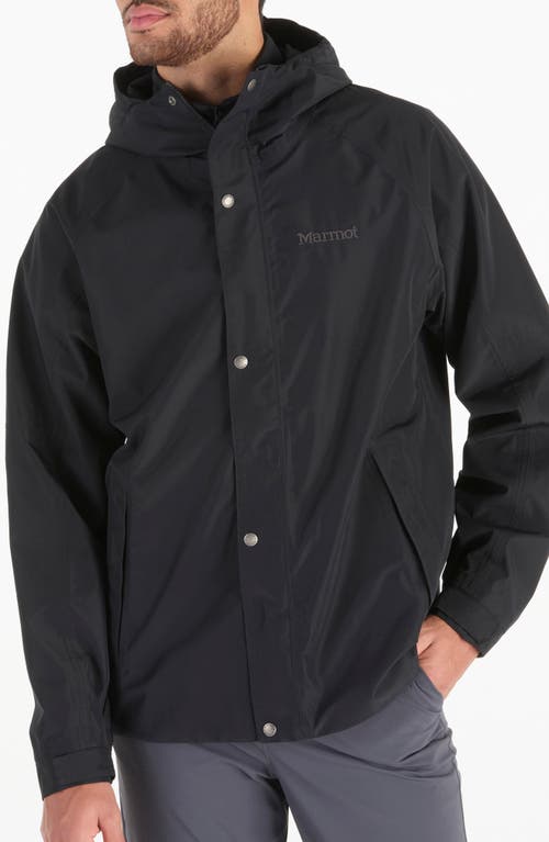 Marmot Cascade Waterproof Hooded Jacket In Black