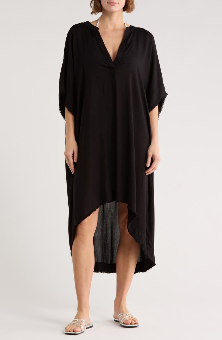 Elan Cover-Up Tunic Dress, Main, color, Black