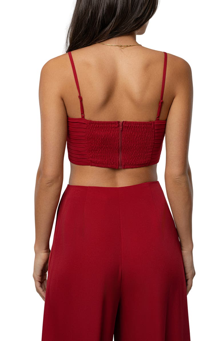 JLUXLABEL Serenade Crop Top & Wide Leg Pants, Alternate, color, Red