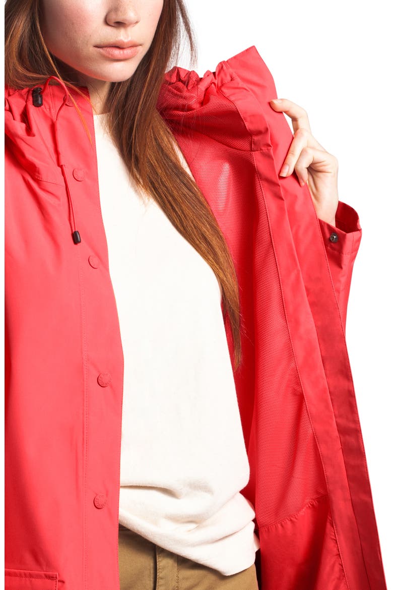 Woodmont Waterproof Hooded Rain Jacket, Alternate, color, CAYENNE RED