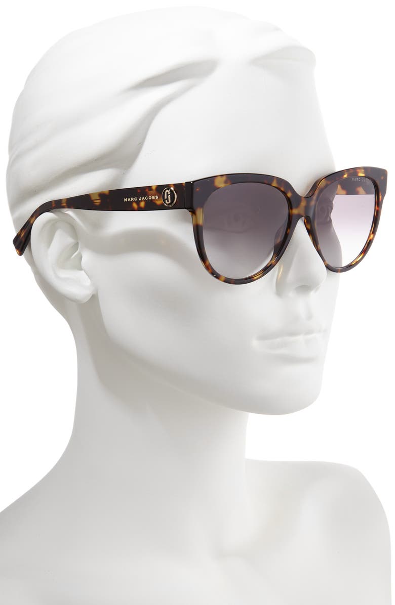 The Marc Jacobs 56mm Rounded Cat Eye Sunglasses, Alternate, color,