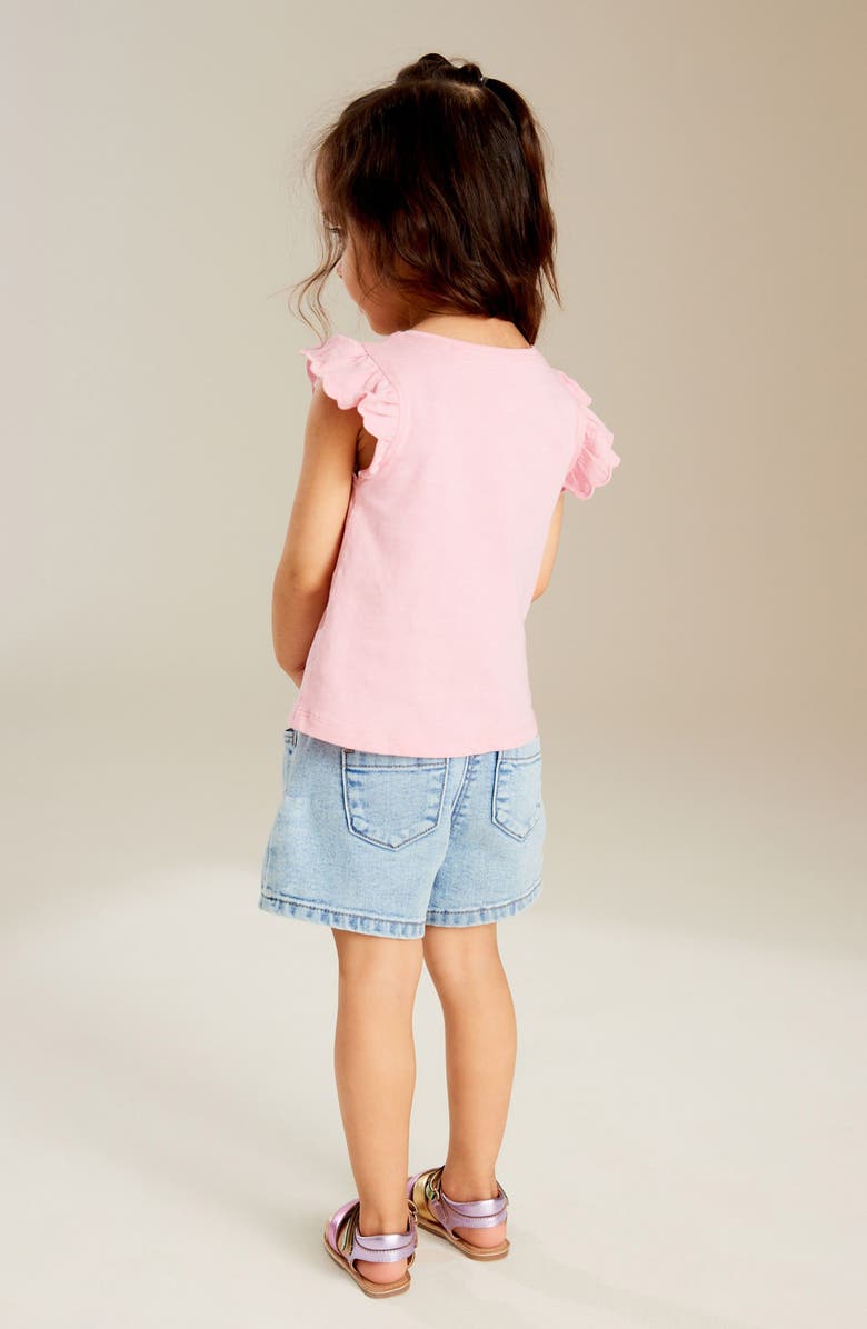 NEXT Kids' Ruffle Sleeve Cotton Top, Alternate, color, 