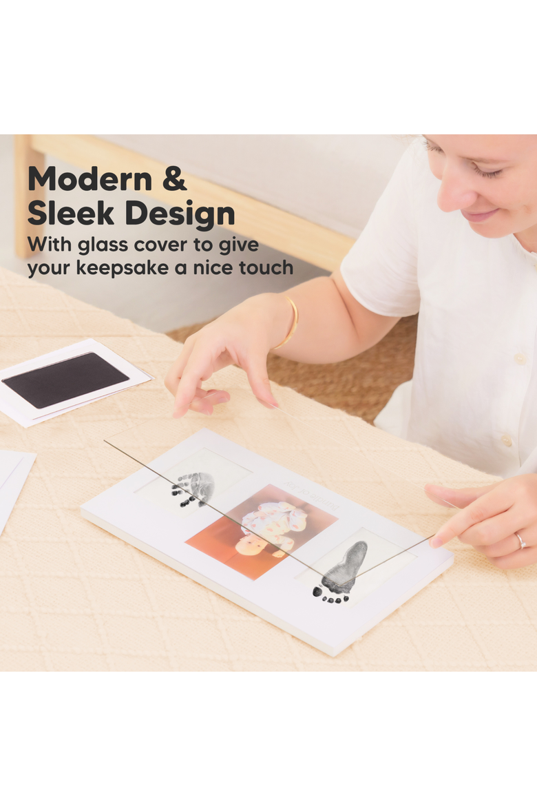 Duo Clean Touch Inkless Hand & Footprint Frame Kit, Alternate, color, Alpine White