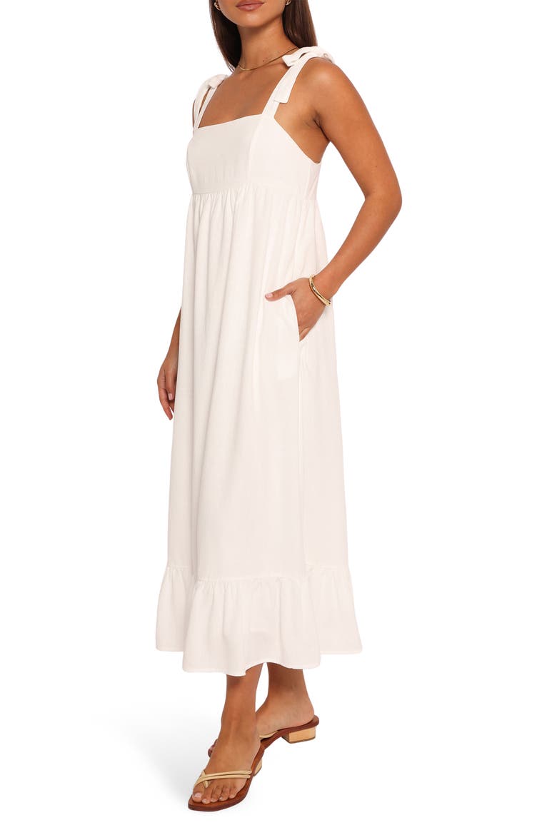 Edison Bow Strap Sundress, Alternate, color, WHITE